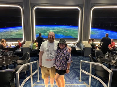 The hubby and I in Space